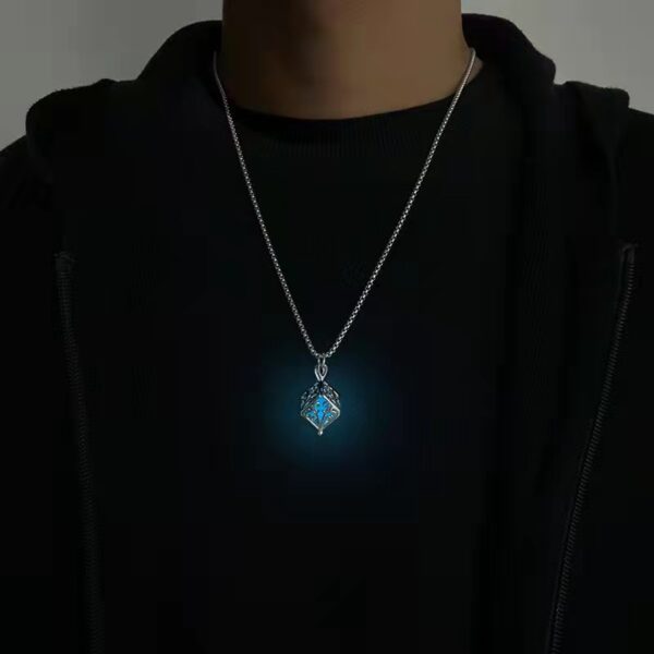Wholesale Hollowed-out Tree of Life Luminous Necklace