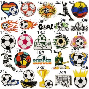 Cartoon football cloth stickers set of 25 pieces