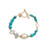 Wholesale Freshwater Baroque Pearl Turquoise Bead Necklace Natural Stone Bracelet