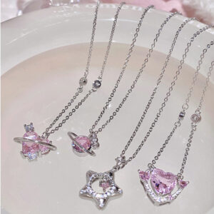 O1CN01FzJ7No2MNKEHOQWBy_2208443039815-0-cib Wholesale Valentine's Day pink diamond heart zircon necklace