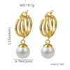 Wholesale Fashionable high-end design pearl pendant earrings