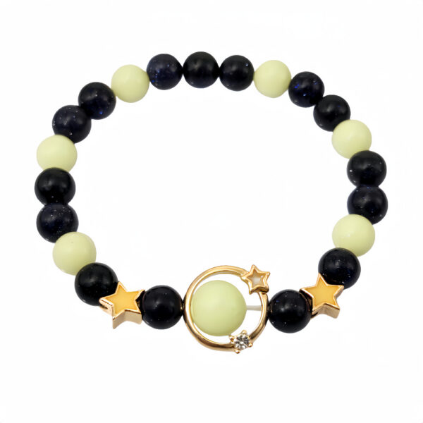 O1CN01FzkL712IVKnMTbszs_3919529291-0-cib Wholesale Obsidian, gold sandstone, and noctilucent fluorite bracelet