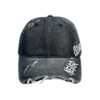 Wholesale Baseball Cap with Distressed Edges, Letter Embroidery