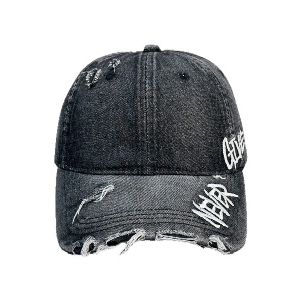 Wholesale Baseball Cap with Distressed Edges, Letter Embroidery