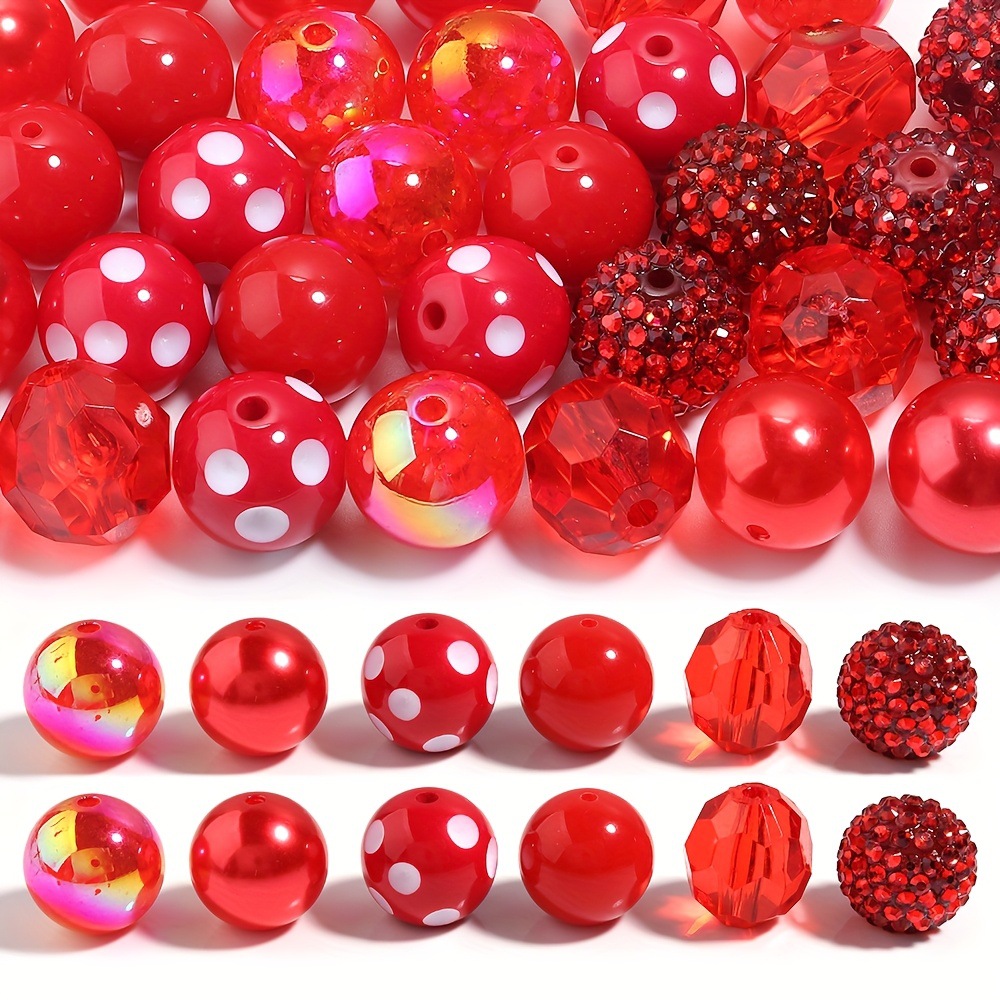 Wholesale 20mm multi-colored crystal beads in candy colors, Acrylic Beads