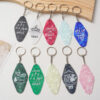 Wholesale Colorful creative acrylic diamond shaped nameplate keychain