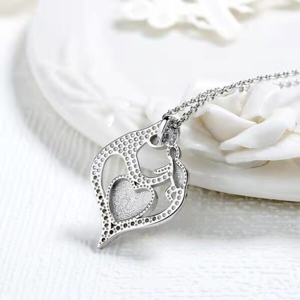 Wholesale Mother-Child Pendant Mother's Day Gift Heart-Shaped Necklace