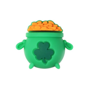 3d clover gold coin jar