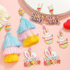 Wholesale Cute Rabbit Easter Letter Radish Egg Earrings