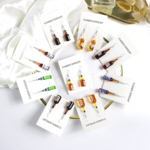 Wholesale Various colored wine bottle earrings