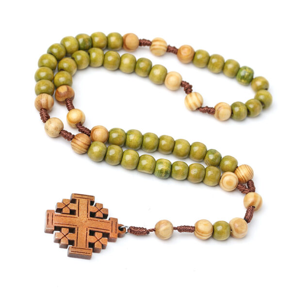 Wholesale Wooden Cross Rosary Jerusalem Jewelry Cross Pendant