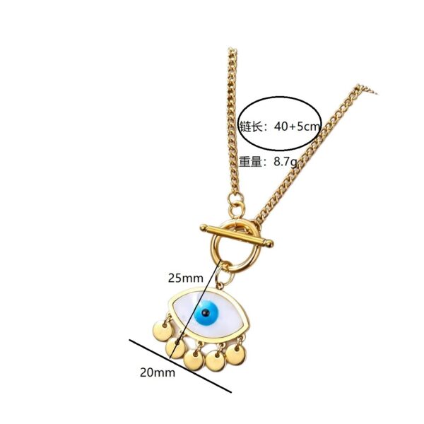 Wholesale Demon Eye Titanium Steel Necklace for Women