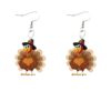 Wholesale Easter turkey hat acrylic earrings