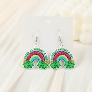 Green Rainbow earrings