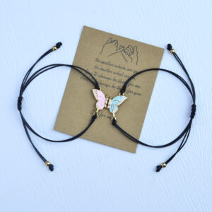 Pink + blue (black rope + black rope)