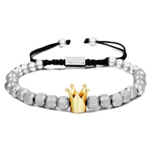 Pineapple beads 6MM18 steel gold crown