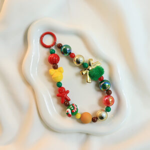 Wholesale Christmas bead keychain