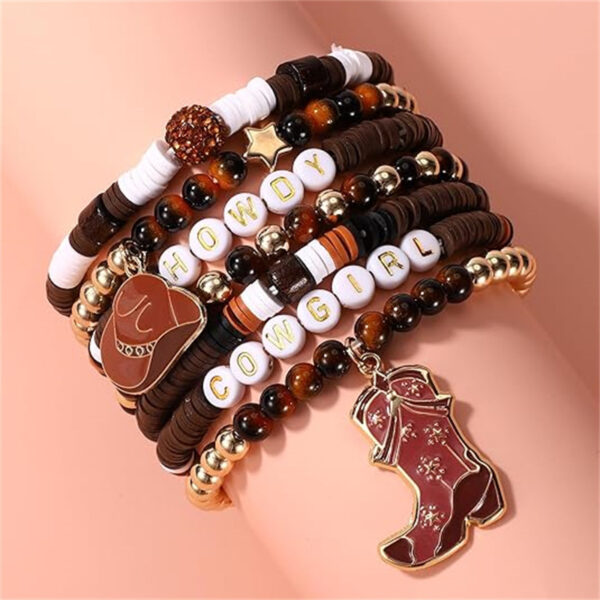 Wholesale Western Cowboy Series Soft Ceramic Cowboy Hat Boots Bracelet