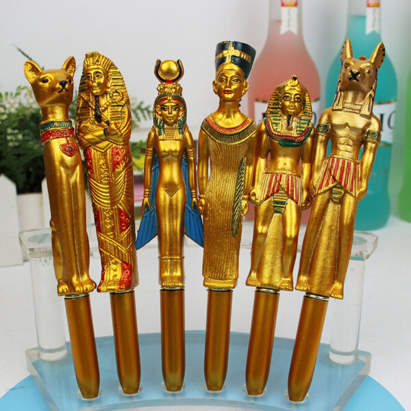 Wholesale Office Ballpoint Pen Cute Ball Pen Creative Student Ballpoint Pen Egyptian Character Pharaoh Craft Ballpoint Pen