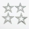 Wholesale 8cm pentagram hot stamping diamond hollow embroidery DIY Patches