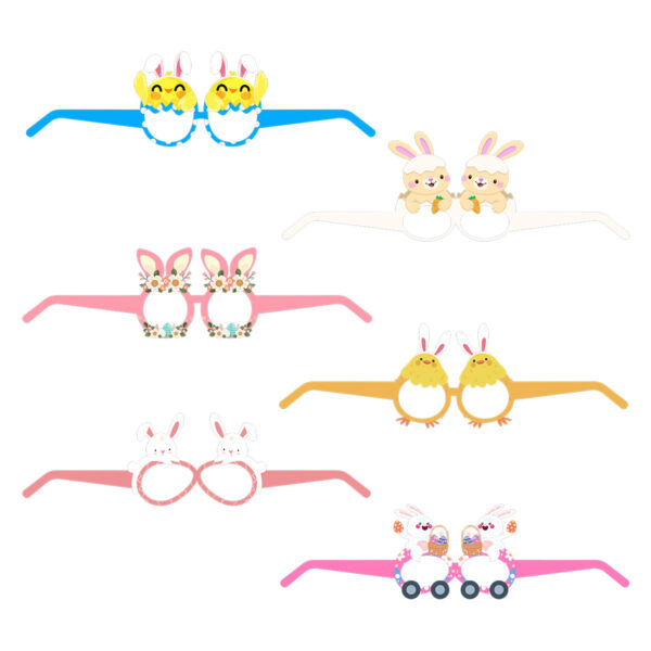 Wholesale Easter Dress Up Photo Paper Rabbit egg Glasses