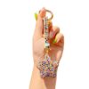 Wholesale Cute cartoon full diamond pentagram keychain