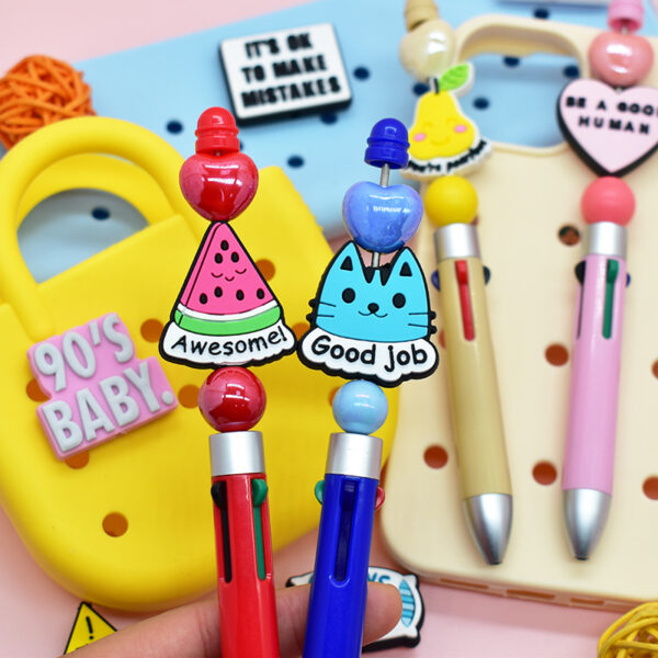 Wholesale Colored phrase English through-hole Focal Beads