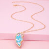Wholesale Heart-Shaped Set Pink Heart Princess Necklace