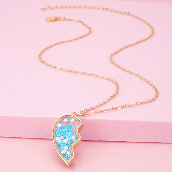 Wholesale Heart-Shaped Set Pink Heart Princess Necklace