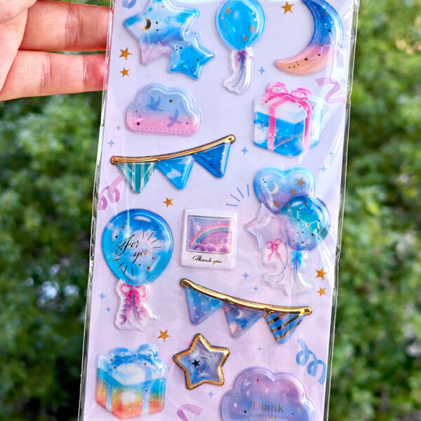 Wholesale Birthday cake, food, balloon stickers, children's girls, gold foil, Japanese cartoon, girly DIY decorative stickers