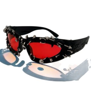 Black frame red film (vinyl)