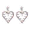 Wholesale Geometric Water Drop Love Petals Leaves Diamond Earrings