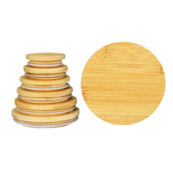 Wholesale Shandong Jihuo Handmade Wax Container Candle Holder Made of Pine and Bamboo with Silicone Ring Sealing Lid, Solid Wood Handmade