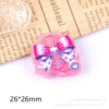 Wholesale 10pcs Straight Hole Medical Bow DIY Acrylic Handmade Beads