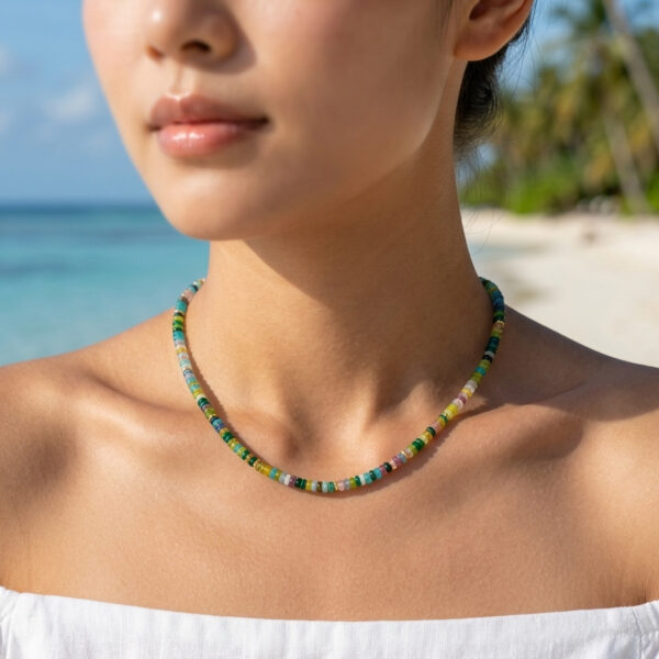 O1CN01GMOPpk1LOs3S32yVg_2218486551290-0-cib Wholesale Jewelry Set Colorful Dopamine Bohemian Style Beaded Tiger Eye Stone Bracelet Natural Stone Necklace