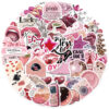 Wholesale 50pcs Cartoon Pink Daily Waterproof Vinyl Stickers
