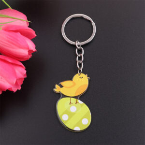 Colorful egg yellow chicken-Keychain