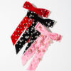 Wholesale Velvet fabric multi-layer bow inlaid with heart-shaped pearl hair clip