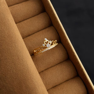"lace crown" closed ring