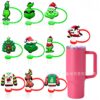 Wholesale Christmas straw cap straw sle silicone Straw Tube Cap