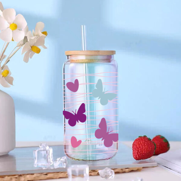 Wholesale UV Transfer Paste Glass Crystal Label Crystal Paste Cross-border Special Paste for 16oz Glass Cup 23cmX11cm