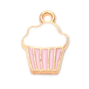 1 pink cake dripping pendant
