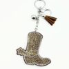 Wholesale Diamond Women's High Heels Keychain Crystal Diamond Boots Keychain Pendant Chain