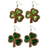 Wholesale St. Patrick's Day Clover Acrylic Earrings