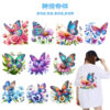 Wholesale Cross-Border Floral Clothing Butterfly Heat Transfer Printing Stickers Custom Offset Heat Transfer Printing In-Stock Wholesale White Ink Heat Transfer Printing