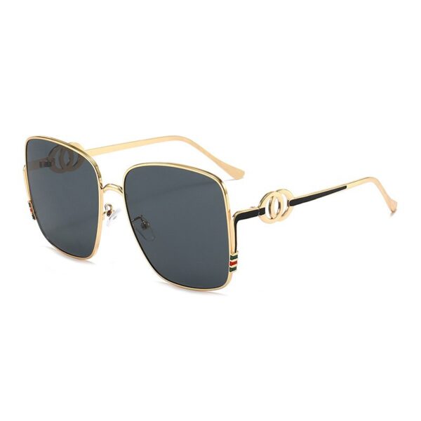Wholesale gradient tea-colored sunglasses cross border square oversized sunglasses