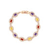 Wholesale Colored oval zircon diamond encrusted bracelet