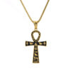 Wholesale Vintage symbol cross pendant titanium steel necklace