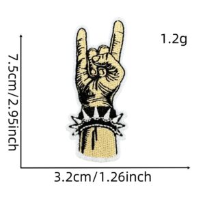 Music black skull cloth sticker 15#