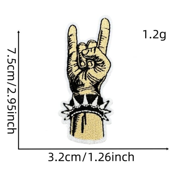 Wholesale Cartoon Black Music Skeleton Series Embroidery DIY Patches